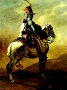 Theodore   Gericault trompette de hussards Spain oil painting artist